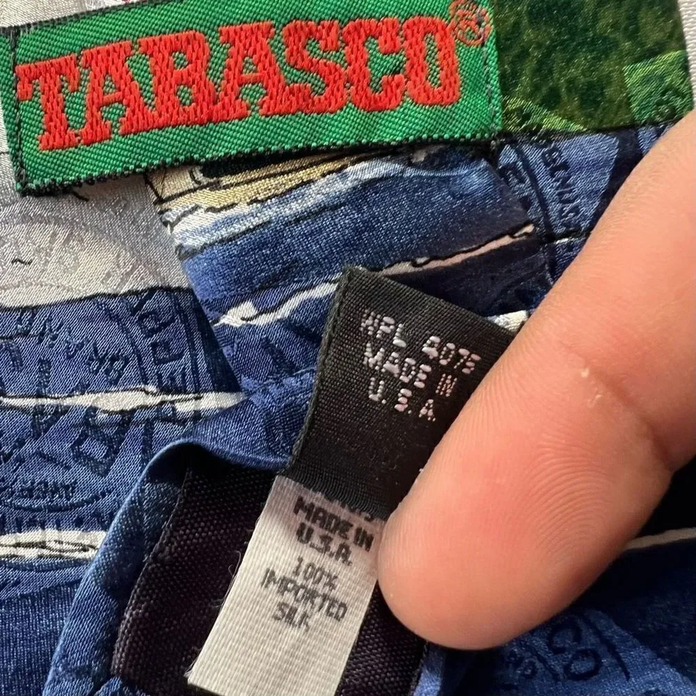 Vintage Tabasco Sailboat Tie